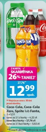 Coca-Cola, Coca-Cola Zero, Sprite lub Fanta