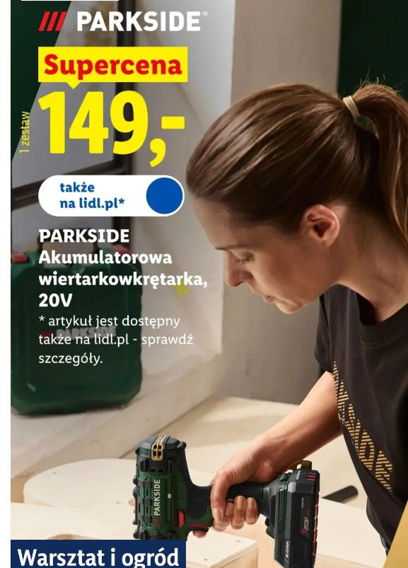Parkside Akumulatorowa wiertarkowkrętarka, 20V