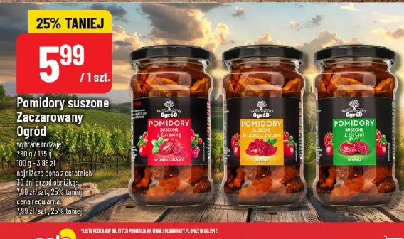 Pomidory suszone Zaczarowany Ogród