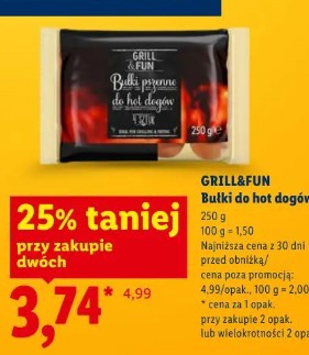 Grill&Fun Bułki pszenne do hot dogów