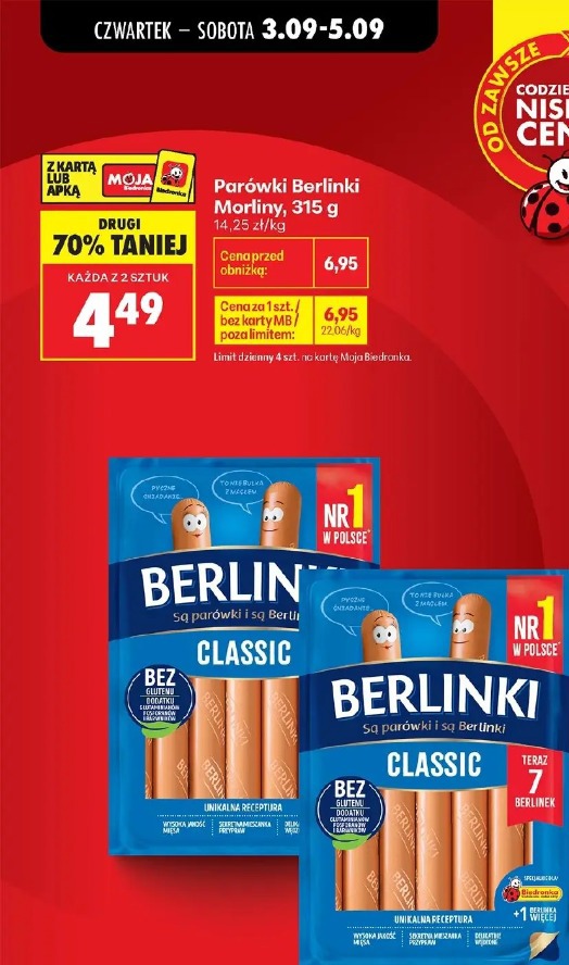 Parówki Berlinki Morliny