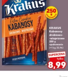 Krakus Extra Cienkie Kabanosy drobiowo-wieprzowe