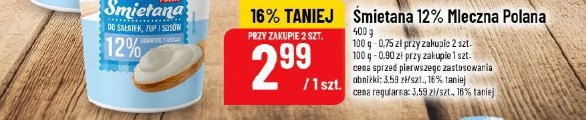 Śmietana 12% Mleczna Polana