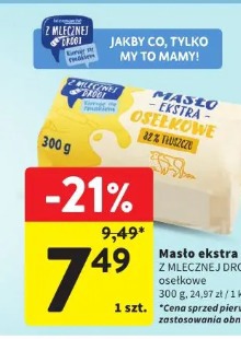 Masło ekstra z mlecznej drogi osełkowe