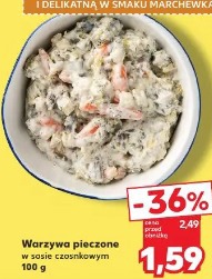 Warzywa pieczone w sosie czosnkowym