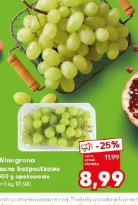 Winogrona jasne bezpestkowe