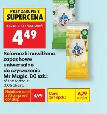 Ściereczki nawilżane zapachowe uniwersalne do czyszczenia Mr Magic
