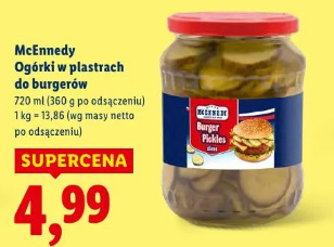McEnnedy Ogórki w plastrach do burgerów
