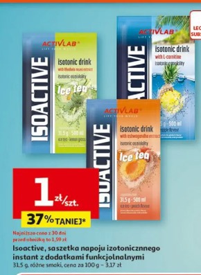 Isoactive, saszetka napoju izotonicznego instant z dodatkami funkcjonalnymi Activlab