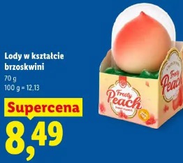 Lody w kształcie brzoskwini