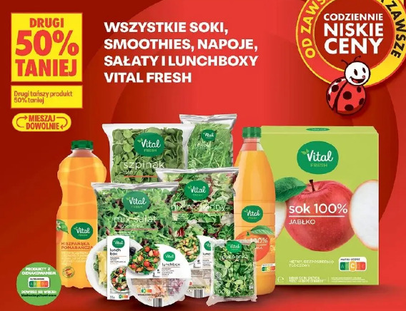 Wszystkie soki, smoothies, napoje, sałaty i lunchboxy Vital Fresh
