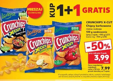 Crunchips X-Cut Chipsy karbowane różne rodzaje