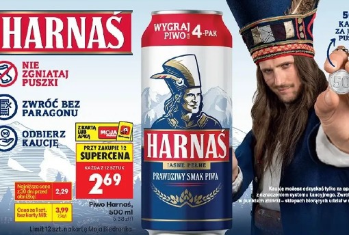 Harnaś jasne pełne piwo