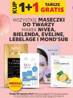 Wszystkie maseczki do twarzy marek Nivea, Bielenda, Eveline, Lebelage i Mond'Sub