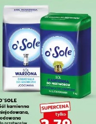 Sól kamienna niejodowana, jodowana O'Sole