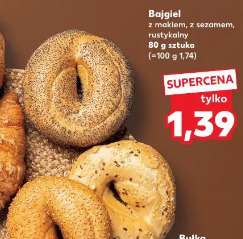 Bajgiel z makiem, z sezamem, rustykalny