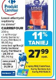 Łosoś atlantycki wędzony na zimno CARREFOUR