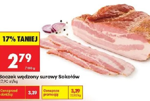 Boczek wędzony surowy Sokołów