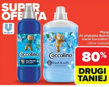 Płyny do płukania tkanin marki Coccolino