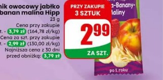 Batonik owocowy jabłko banan malina Hipp