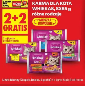 Karma dla kota Whiskas, 8x85 g różne rodzaje