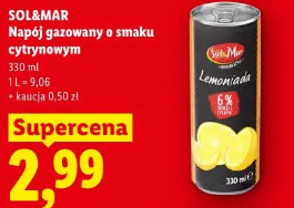 Sol&Mar Napój gazowany o smaku cytrynowym