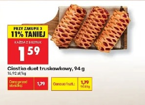 Ciastko duet truskawkowy