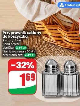 Przyprawnik szklany do koszyczka