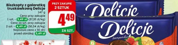 Biszkopty z galaretką truskawkową Delicje