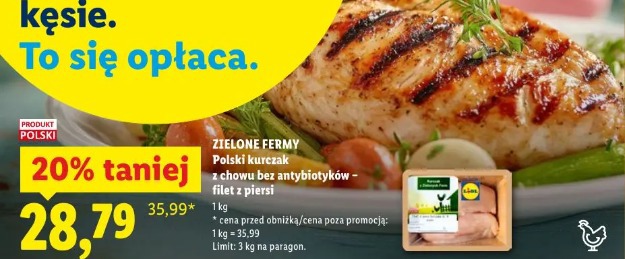Zielone Fermy Polski kurczak z chowu bez antybiotyków – filet z piersi