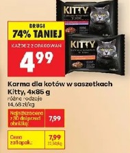 Karma dla kotów w saszetkach Kitty, 4x85 g