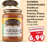 Kuchnia Staropolska Fasolka po bretońsku, Pulpet, Klopsy, Gołąbki w sosie pomidorowym