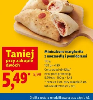 Minicalzone margherita z mozzarellą i pomidorami