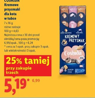 Coshida Kremowe przysmaki dla kota w tubce