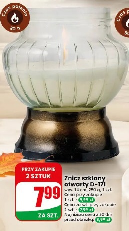 Znicz szklany otwarty D-171