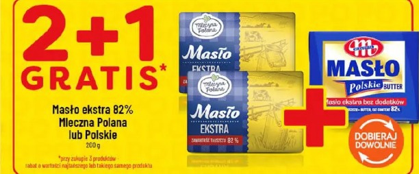 Masło ekstra 82% Mleczna Polana lub Polskie