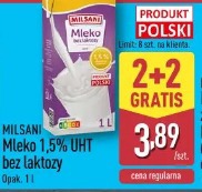Milsani Mleko 1,5% UHT bez laktozy
