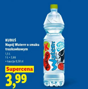 Kubuś Napój Waterrr o smaku truskawkowym