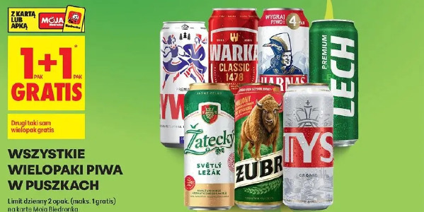 Wszystkie wielopaki piwa w puszkach