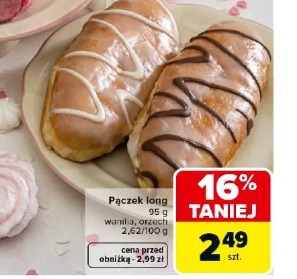 Pączek long wanilia, orzech