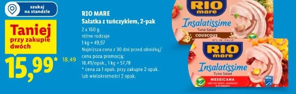 Rio Mare Sałatka z tuńczykiem, 2-pak