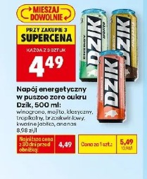 Dzik napój energetyczny w puszce zero cukru