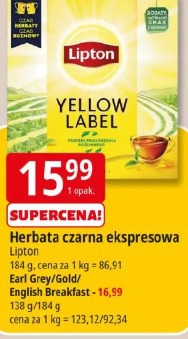 Herbata czarna ekspresowa Lipton