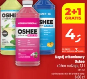 Napój witaminowy Oshee różne rodzaje