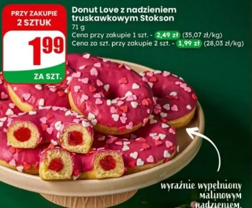 Donut Love z nadzieniem truskawkowym Stokson