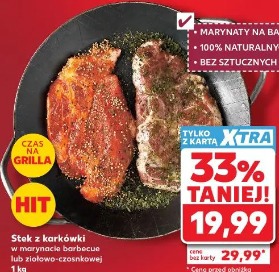 Stek z karkówki w marynacie barbecue lub ziołowo-czosnkowej