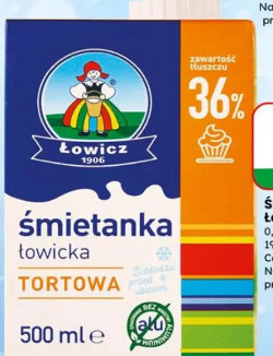 Śmietanka UHT 36% Łowicka tortowa