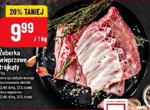 Żeberka wieprzowe trójkąty
