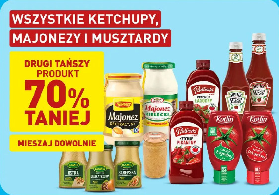 Wszystkie ketchupy, majonezy i musztardy