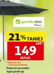 Parasol na nodze typu push up Gardenstar